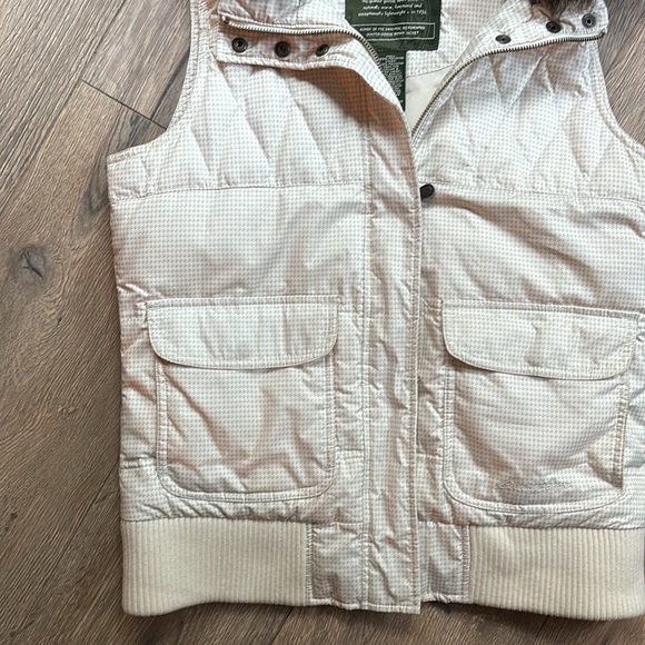 ❄️Goose DOWN Eddie Bauer Women’s Vest Fur Collar Removable Hood Small Puffer - Picture 4 of 13